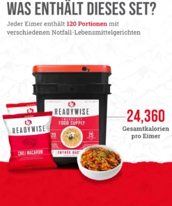 Alternative view of Hauptgerichte, gefriergetrocknet und vegetarisch von READYWISE 120 Portionen