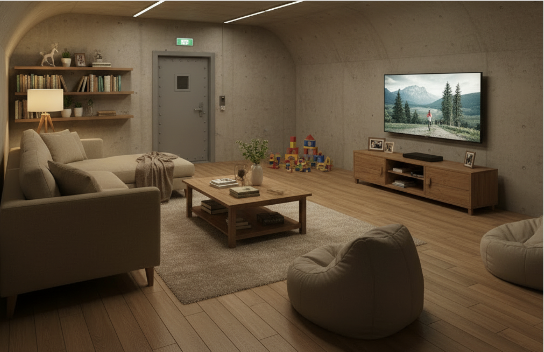 Foto: gemütlisches Schutzraum für Familie